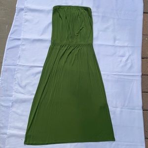 Michael Kors green strapless dress